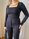 Zincir Detaylı Bluz Ve Pantolon Takım