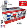 Evo Bond 502 Super Glue Süper Yapıştırıcı 20gr (Orjinal) (50 Adet)