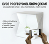20 x 20 CM Profesyonel Stüdyo Led Işıklı Çift Sıra Ürün Fotoğraf Çekim Çadırı