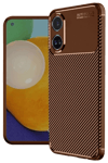 A38 Kılıf Auto Focus Karbon Kapak - Kahverengi