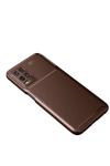 A54 4G Kılıf Auto Focus Karbon Kapak - Kahverengi