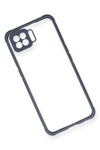 A73 Kılıf Miami Şeffaf Silikon - Gri
