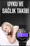 Akıllı Saat Yeni Nesil Bluetooth Bağlantılı Uyku ve Sağlık Takibi NFC ve GPS