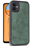 Apple iPhone 11 Kılıf Aras Deri Kapak - Koyu Yeşil