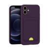 Apple iPhone 11 Kılıf Kelvin Kartvizitli Silikon - Derin Mor