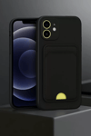 Apple iPhone 11 Kılıf Kelvin Kartvizitli Silikon - Derin Mor