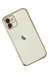 Apple iPhone 11 Kılıf Lensli Silikon - Gold