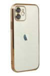 Apple iPhone 11 Kılıf Lensli Silikon - Gold