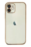 Apple iPhone 11 Kılıf Lensli Silikon - Gold