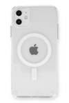 Apple iPhone 11 Kılıf Magneticsafe Şeffaf Silikon - Şeffaf