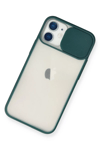 Apple iPhone 11 Kılıf Palm Buzlu Kamera Sürgülü Silikon - Yeşil