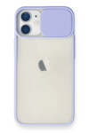 Apple iPhone 11 Kılıf Palm Buzlu Kamera Sürgülü Silikon - Lila