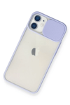 Apple iPhone 11 Kılıf Palm Buzlu Kamera Sürgülü Silikon - Lila