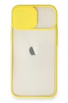 Apple iPhone 11 Kılıf Palm Buzlu Kamera Sürgülü Silikon - Sarı