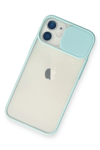 Apple iPhone 11 Kılıf Palm Buzlu Kamera Sürgülü Silikon - Turkuaz