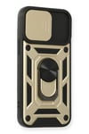 Apple iPhone 11 Kılıf Pars Lens Yüzüklü Silikon - Gold