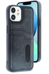 Apple iPhone 11 Kılıf Sara Kartvizitli Deri Kılıf - Siyah