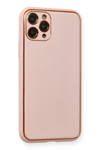 Apple iPhone 11 Pro Kılıf Coco Deri Silikon Kapak - Pembe