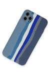 Apple iPhone 11 Pro Kılıf Ebruli Lansman Silikon - Mavi-Gri