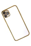 Apple iPhone 11 Pro Kılıf Lensli Silikon - Gold
