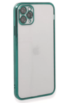 Apple iPhone 11 Pro Kılıf Lensli Silikon - Yeşil