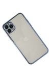 Apple iPhone 11 Pro Kılıf Lensli Silikon - Açık Mavi