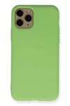 Apple iPhone 11 Pro Kılıf Nano içi Kadife Silikon - Yeşil