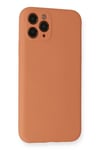 Apple iPhone 11 Pro Kılıf Nano içi Kadife Silikon - Mat Turuncu