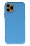Apple iPhone 11 Pro Kılıf Nano içi Kadife Silikon - Mavi