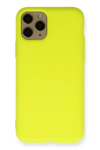 Apple iPhone 11 Pro Kılıf Nano içi Kadife Silikon - Sarı