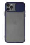 Apple iPhone 11 Pro Kılıf Palm Buzlu Kamera Sürgülü Silikon - Lacivert
