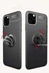 Apple iPhone 11 Pro Kılıf Range Yüzüklü Silikon - Kırmızı