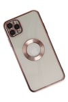 Apple iPhone 11 Pro Kılıf Slot Silikon - Rose Gold