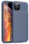Apple iPhone 11 Pro Max Kılıf Auto Focus Karbon Kapak - Lacivert