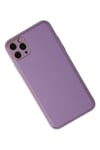 Apple iPhone 11 Pro Max Kılıf Coco Deri Silikon Kapak - Lila