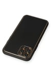 Apple iPhone 11 Pro Max Kılıf Coco Deri Silikon Kapak - Siyah