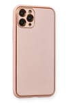 Apple iPhone 11 Pro Max Kılıf Coco Deri Silikon Kapak - Pembe