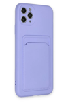 Apple iPhone 11 Pro Max Kılıf Kelvin Kartvizitli Silikon - Lila