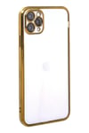 Apple iPhone 11 Pro Max Kılıf Lensli Silikon - Gold