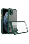 Apple iPhone 11 Pro Max Kılıf Miami Şeffaf Silikon - Koyu Yeşil