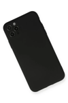 Apple iPhone 11 Pro Max Kılıf Nano içi Kadife Silikon - Siyah