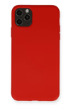 Apple iPhone 11 Pro Max Kılıf Nano içi Kadife Silikon - Kırmızı