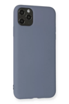 Apple iPhone 11 Pro Max Kılıf Nano içi Kadife Silikon - Gri