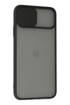 Apple iPhone 11 Pro Max Kılıf Palm Buzlu Kamera Sürgülü Silikon - Siyah