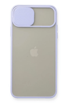 Apple iPhone 11 Pro Max Kılıf Palm Buzlu Kamera Sürgülü Silikon - Lila
