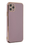 Apple iPhone 11 Pro Max Kılıf Volet Silikon - Mor