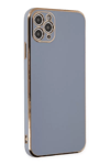 Apple iPhone 11 Pro Max Kılıf Volet Silikon - Mavi