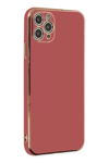 Apple iPhone 11 Pro Max Kılıf Volet Silikon - Kırmızı