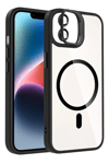 Apple iPhone 11 Remim Lensli Magsafe Standlı Kapak - Siyah