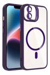 Apple iPhone 11 Remim Lensli Magsafe Standlı Kapak - Derin Mor